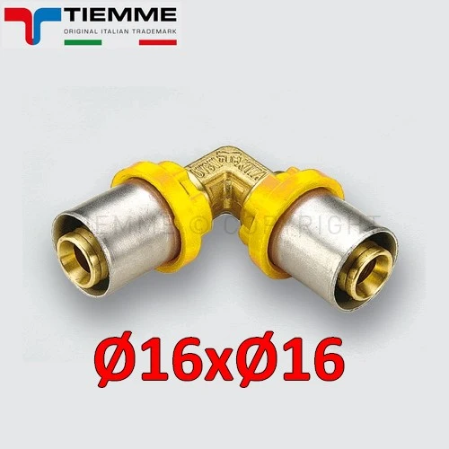 Multicouche pour gaz - Raccord coudé Ø 16 mm