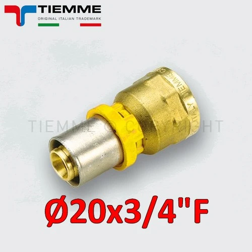 Tuyau de gaz multicouche - Raccord droit femelle 3/4'' x Ø 20 mm