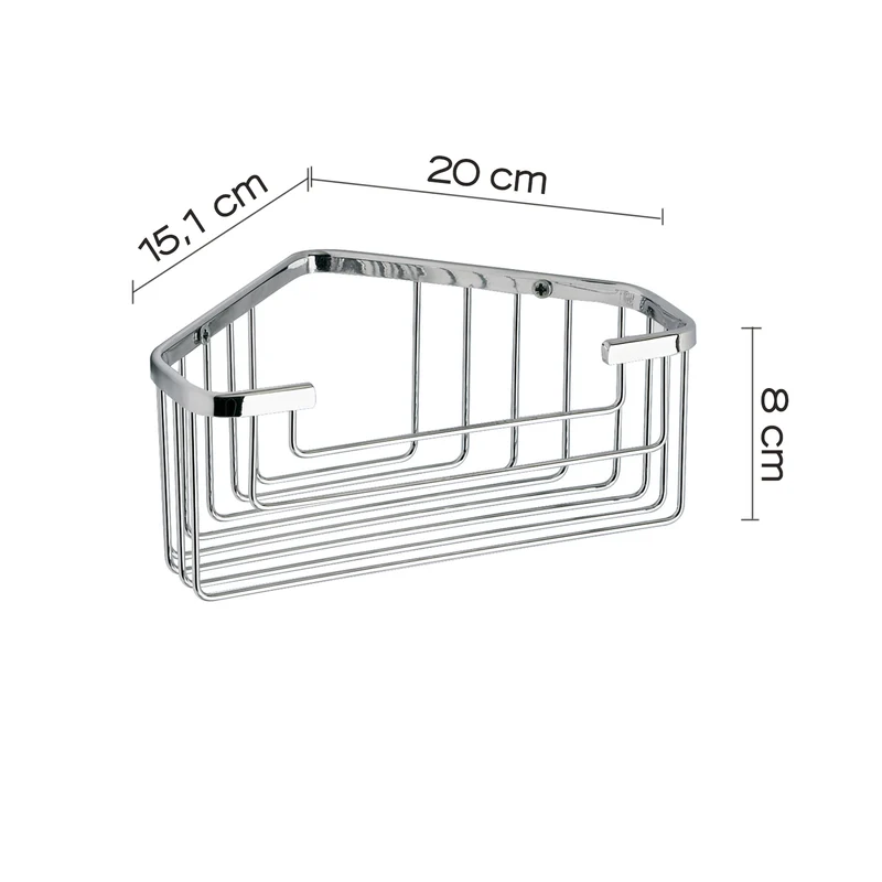 Porte-savon d'angle en fil métallique - acier inoxydable - GEDY 2483