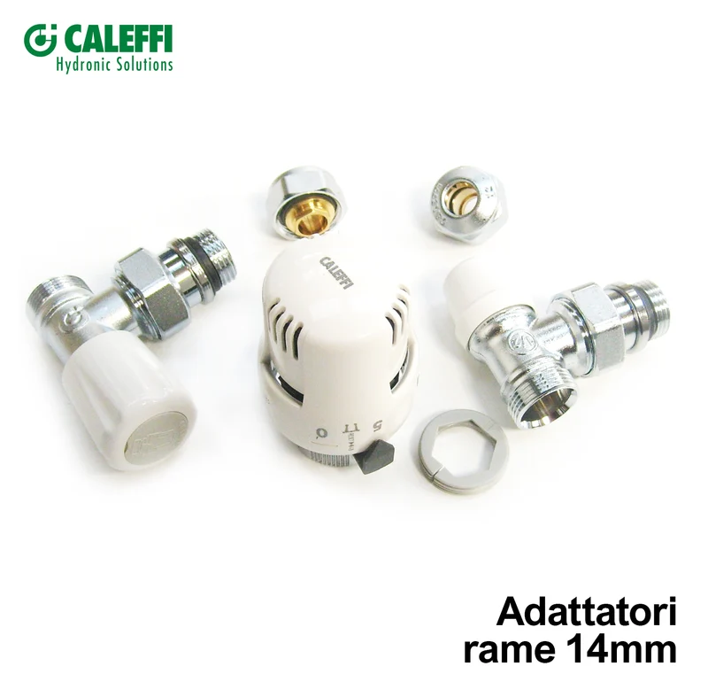 Kit cuivre Caleffi D.14 avec tête thermostatique