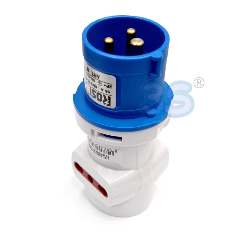 Adaptateur secteur 16 A triphasé IP20 avec prise Schuko