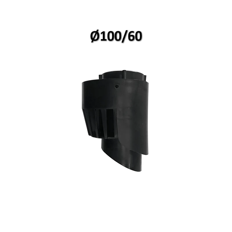 Borne coaxiale universelle Ø 60/100 mm PVC/PPS NOIRE pour chaudières à condensation