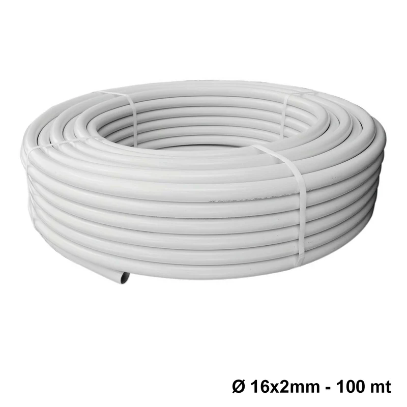 Tuyau multicouche nu sans isolation pour eau Ø 16 x 2 mm - rouleau de 100 m