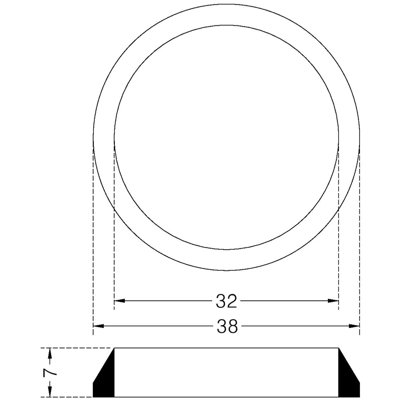 1 pièce - Joint conique souple en PVC noir pour raccords de siphon 1''1/4 x 32 mm