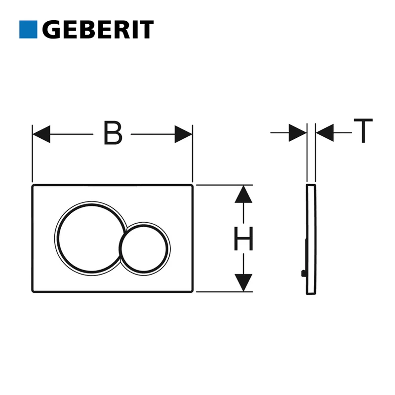 Plaque de réservoir GEBERIT SIGMA 01, chrome poli
