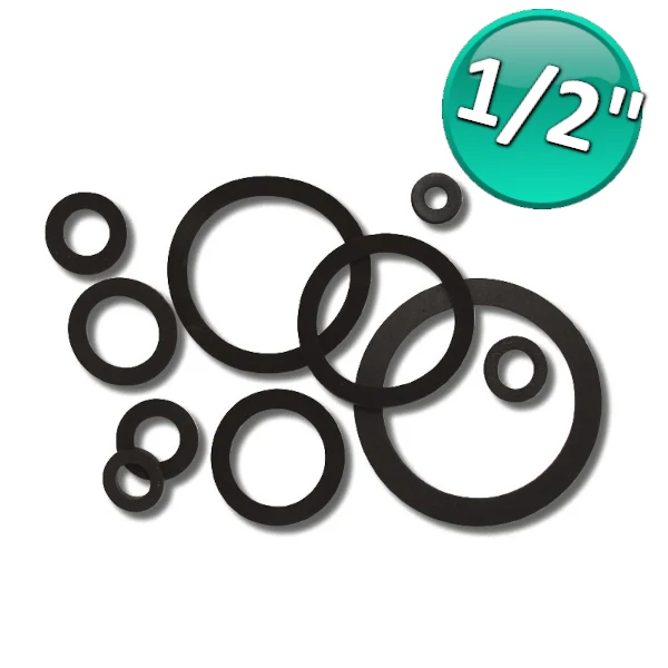 Joint en caoutchouc noir SBR 80sh pour raccords 1/2'' - 1 PIÈCE