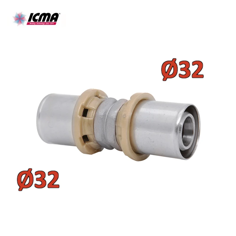 ICMA 400 - Manchon de raccordement double droit 32x32 - Raccord à pression SEMPITER®