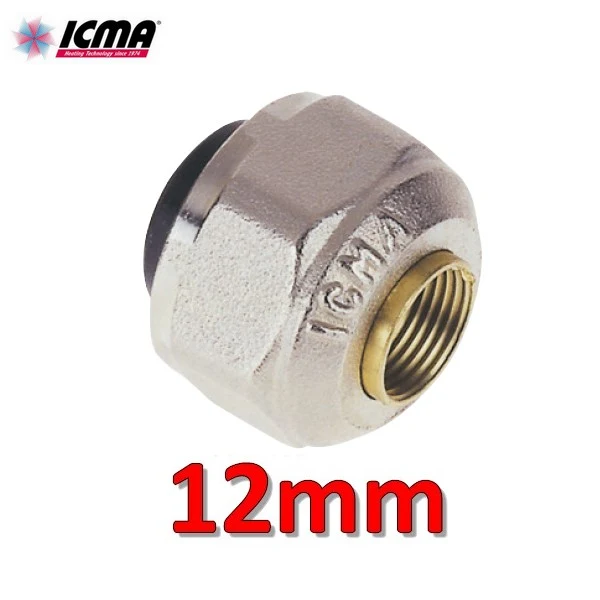 Adaptateur de raccord de vanne SICURBLOC ICMA pour tuyau en cuivre de Ø 12 mm