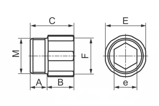 Rallonge en acier galvanisé MF 3/4'' 10 mm - 1 PIÈCE