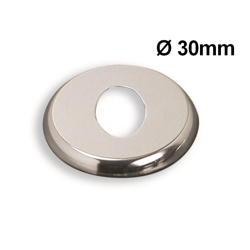 Rosace chromée avec trou ovale Ø 95 mm