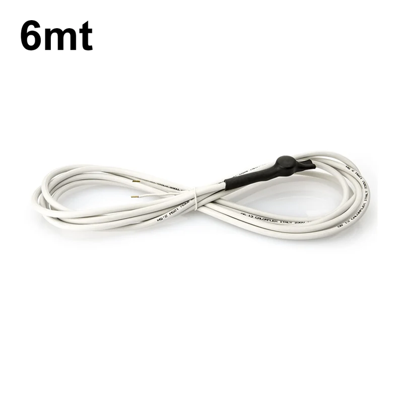 Câble chauffant NO FROST de 6 m, 50 W/m, avec thermostat et sans prise.