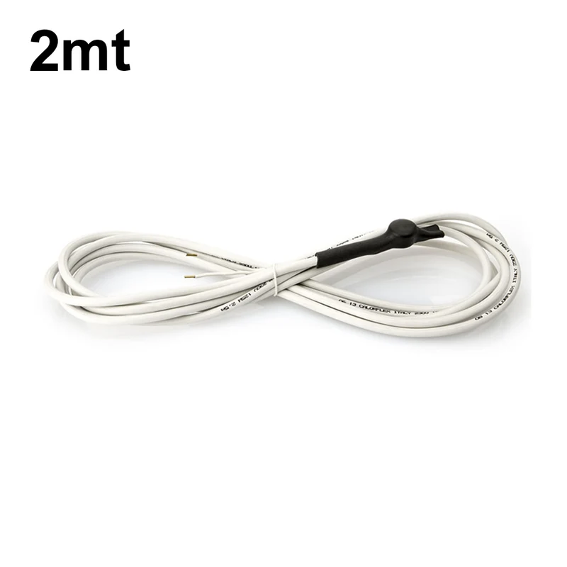 Câble chauffant NO FROST de 2 m, 50 W/m, avec thermostat et sans prise.