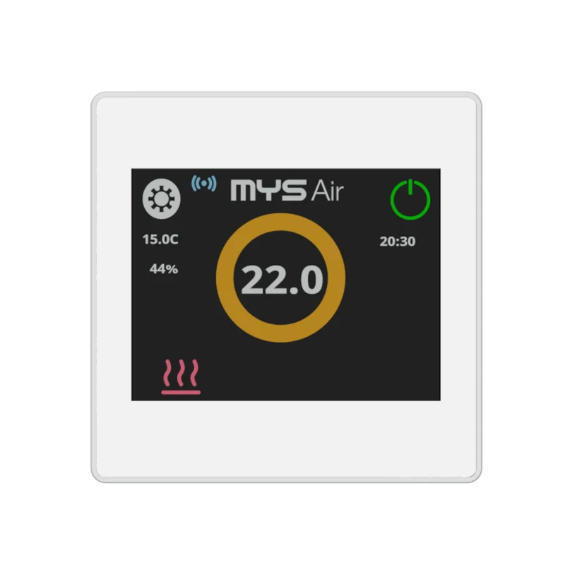 Thermostat tactile ARTE-11 BLANC avec Wi-Fi et écran LCD couleur. 230 V