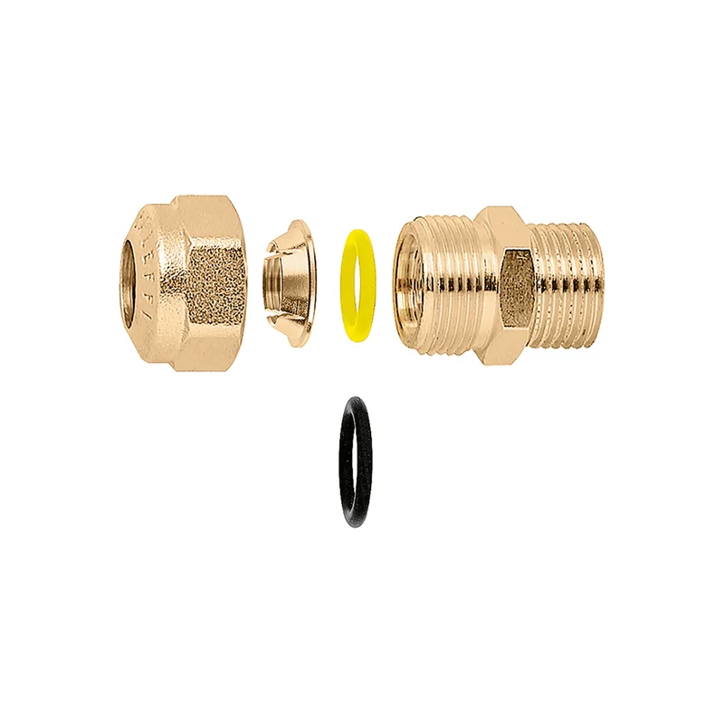 Raccord à compression biconique pour tuyau en cuivre - mâle 1/2'' x Ø 15 mm - 904415