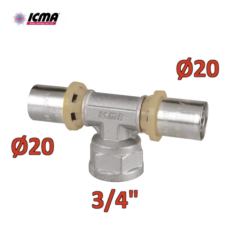 ICMA 408 - SEMPITER® Raccord en T femelle à sertir 20 x 3/4'' x 20