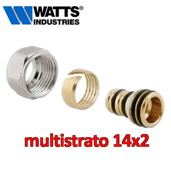 Adaptateur de raccord de vanne WATTS pour tuyau multicouche Ø 14x2 mm - 817MSC121420