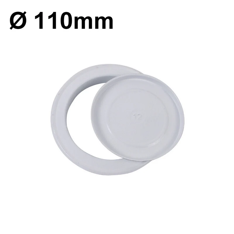 Rosace murale en métal blanc avec capuchon pour tuyaux de Ø 110 mm