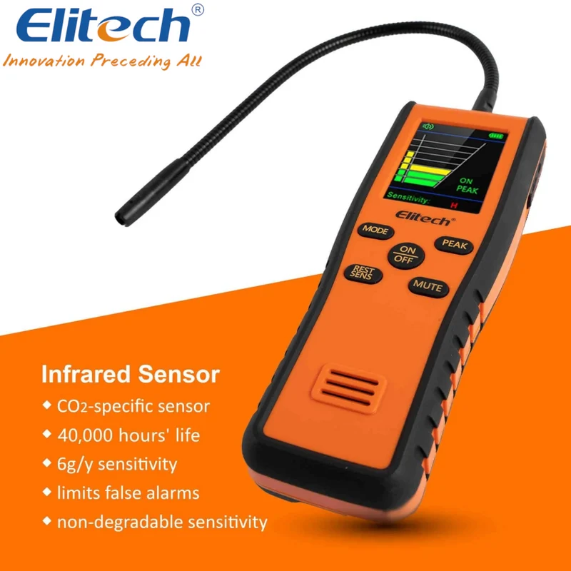 Elitech - Détecteur de fuites de dioxyde de carbone CO2