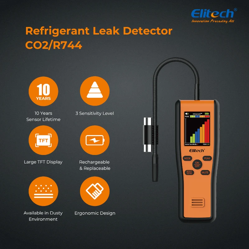 Elitech - Détecteur de fuites de dioxyde de carbone CO2