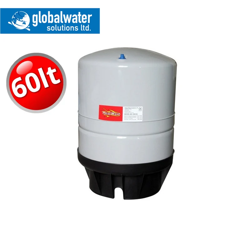 Vase d'expansion Heat Wave 60 L - Raccord 3/4'' pour appareils sanitaires et chauffage - 6 bars - Gris
