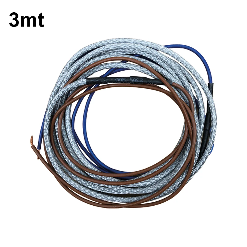 Câble chauffant de 3 m, résistant au gel, 15 W/m, blindé