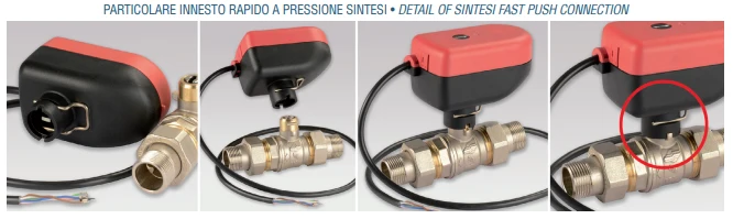 COMPARATO - Corps de vanne de zone 2 voies Sintesi 3/4'' avec raccords