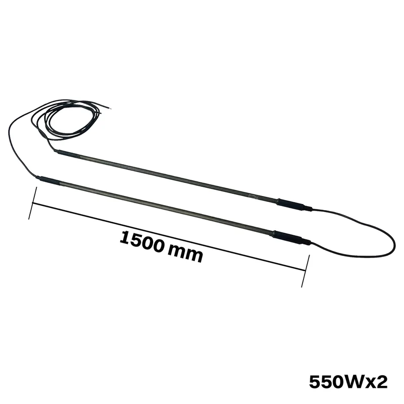 Résistance de dégivrage à double blindage 550 W x 2 x 1500 mm pour évaporateurs 220 V