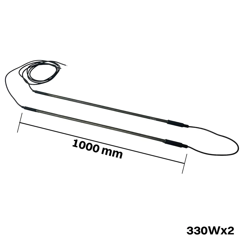 Résistance de dégivrage à double blindage 330 W x 2 x 1000 mm pour évaporateurs 220 V