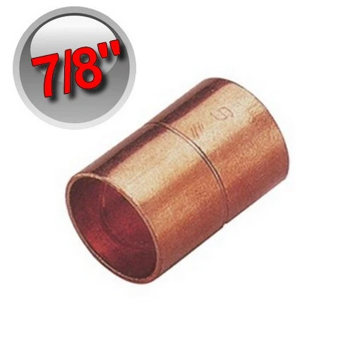 Manchon de cuivre à souder de 7/8'' - 22,23 mm