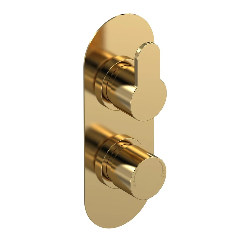 Lana Brushed Brass 1 Outlet Concealed Thermostatic Valve