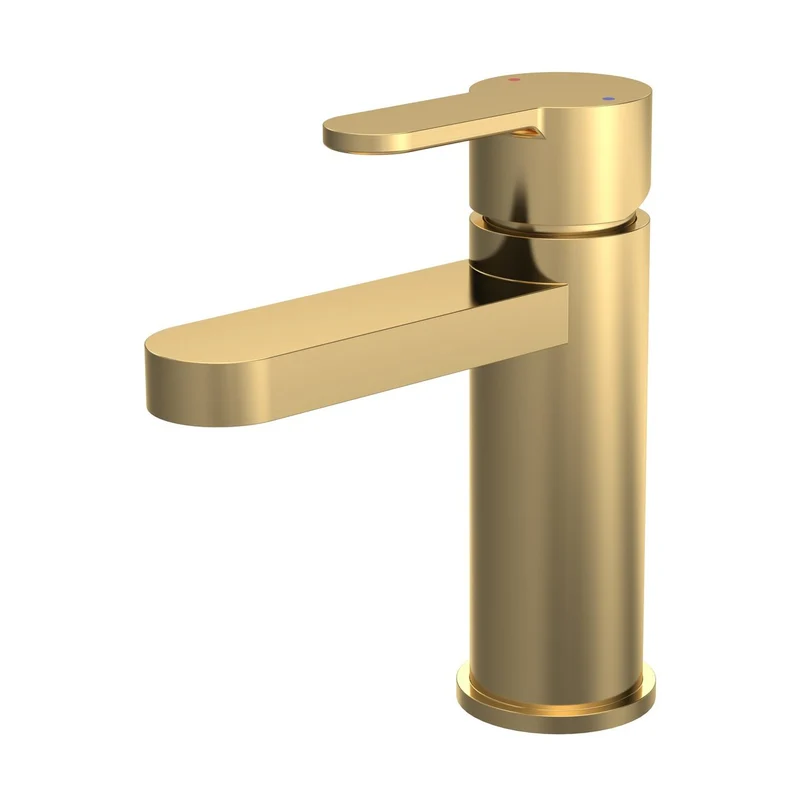 Lana Brushed Brass Basin Mixer Tap With Waste