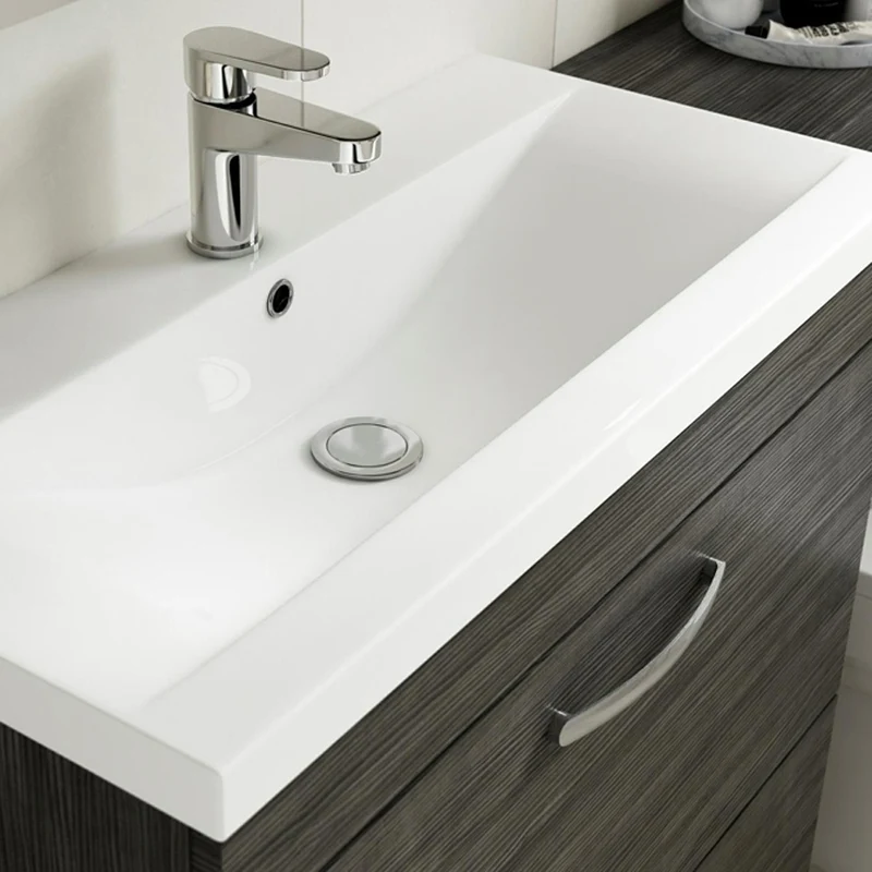 Cape 600mm Floor Standing 2 Drawer Vanity Unit & Mid-Edge Basin - Gloss White