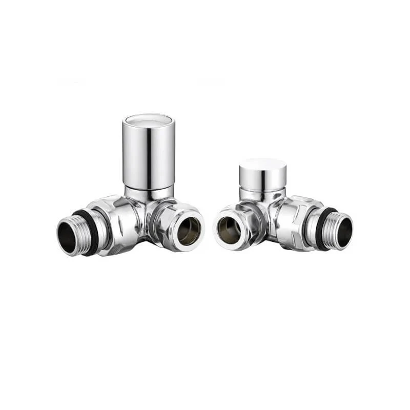 Chrome Corner Manual Radiator Valve Pack