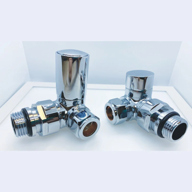Chrome Corner Manual Radiator Valve Pack