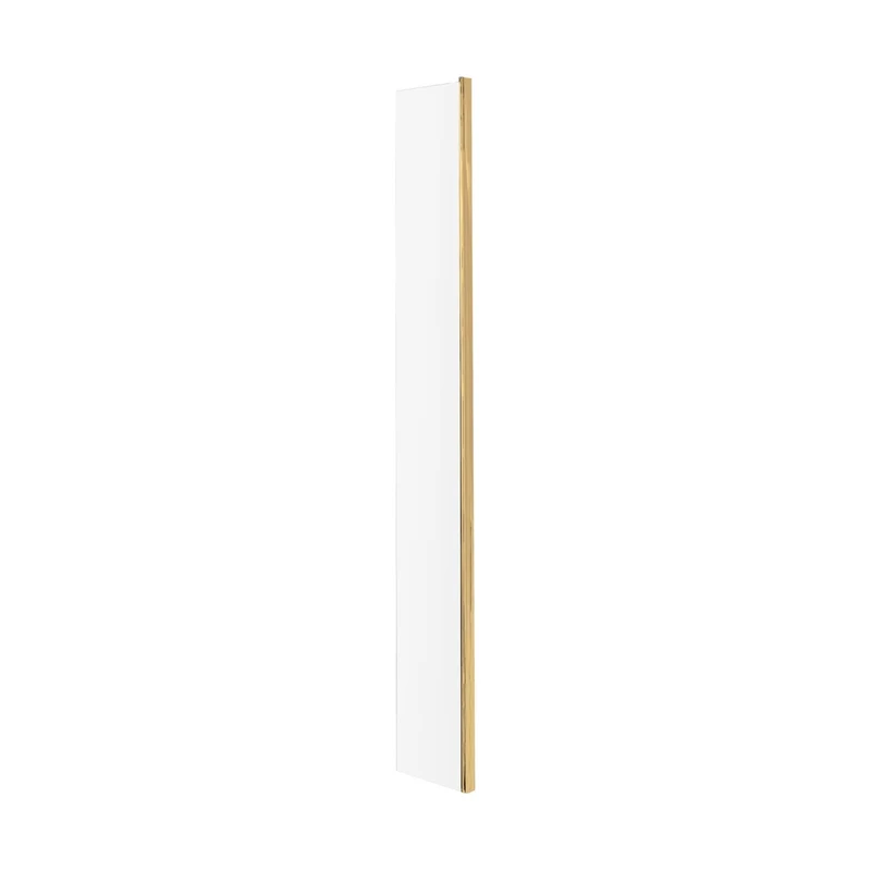 Nuie 215mm Wetroom Return Screen Contemporary Brushed Brass Aluminium 1850x215x28mm