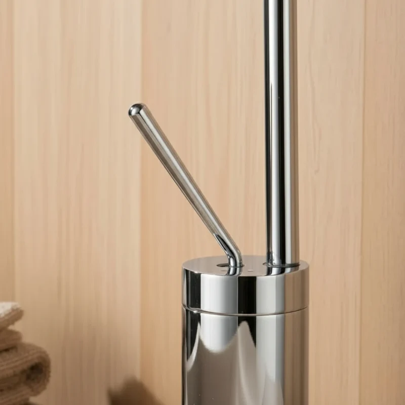 Robinet salle de bain lavabo design arrondi goutte - Argenté - Laiton