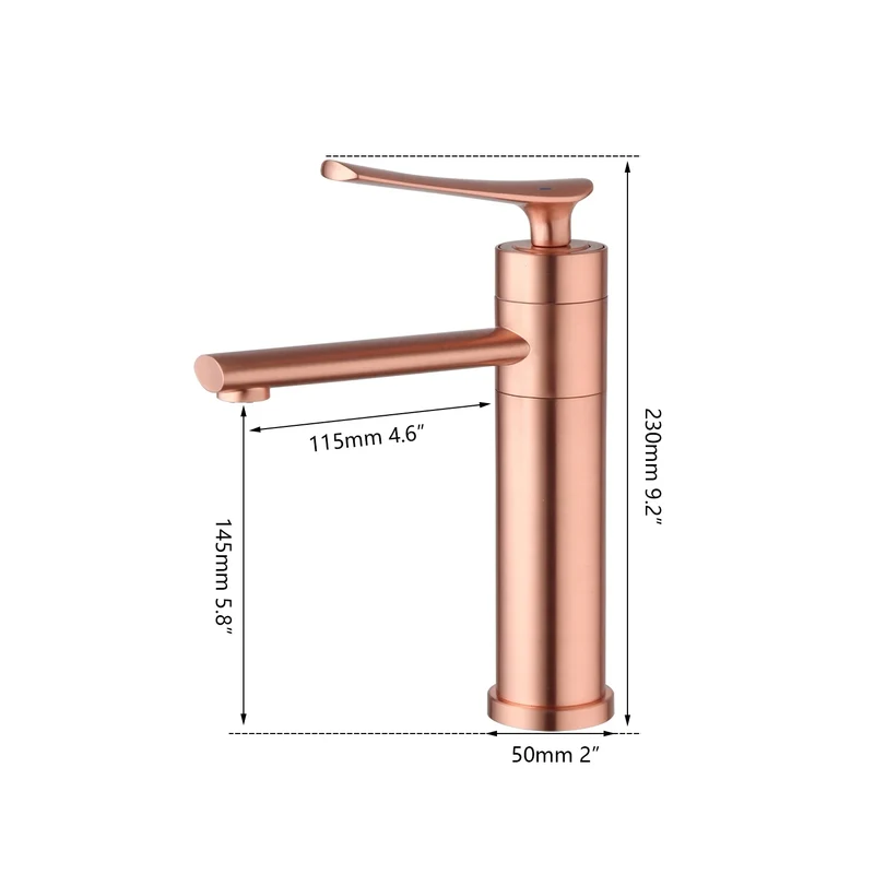 Robinet moderne salle de bain lavabo - Doré rose - Laiton