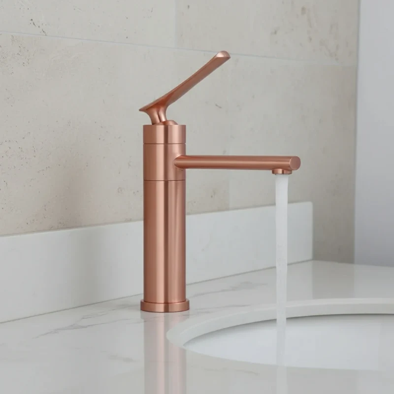 Robinet moderne salle de bain lavabo - Doré rose - Laiton