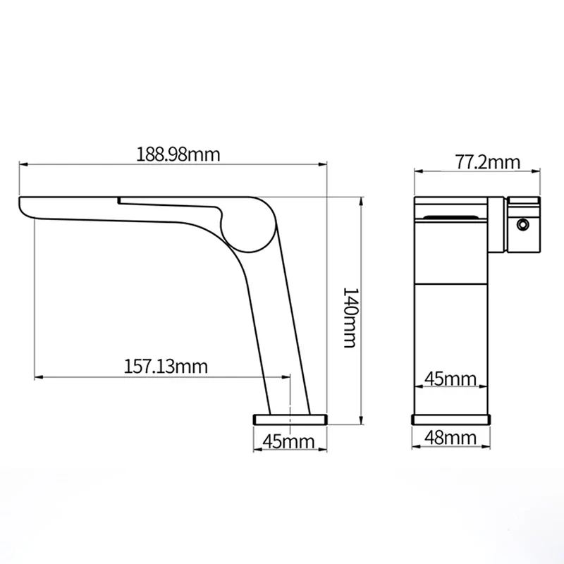 Robinet moderne mitigeur salle de bain lavabo - Doré - Laiton
