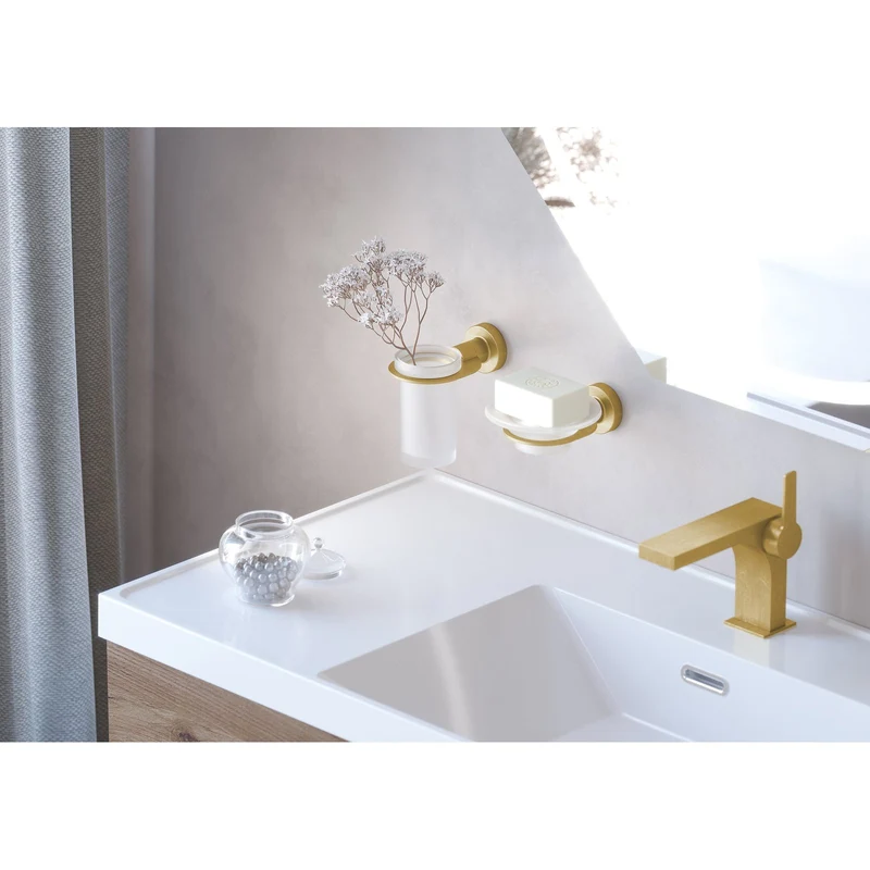 Sonia Tecno Project Open Toilet Roll Holder - Brushed Brass