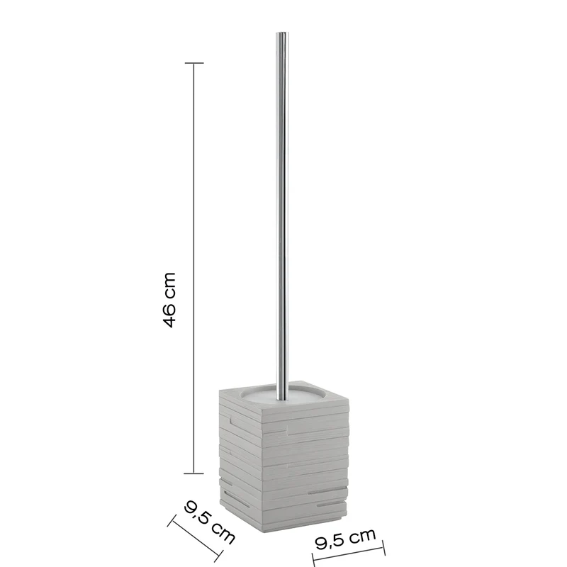 Brosse de toilette grise Gedy Quadrotto