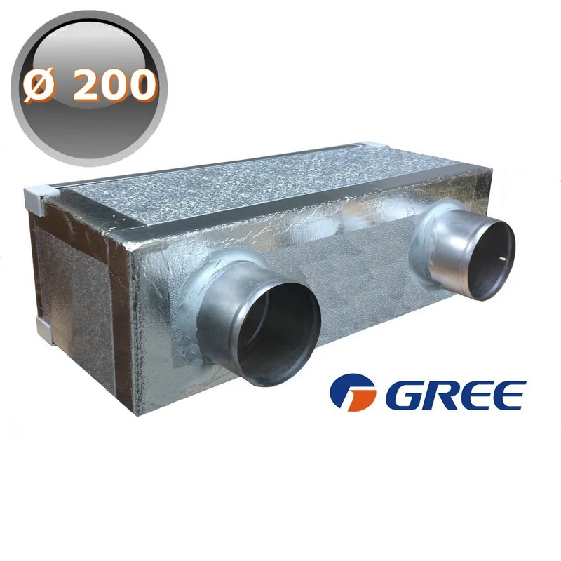 Plénum de distribution de machine en PAL, 2 sorties Ø 200, pour systèmes gainés GREE par ARGO