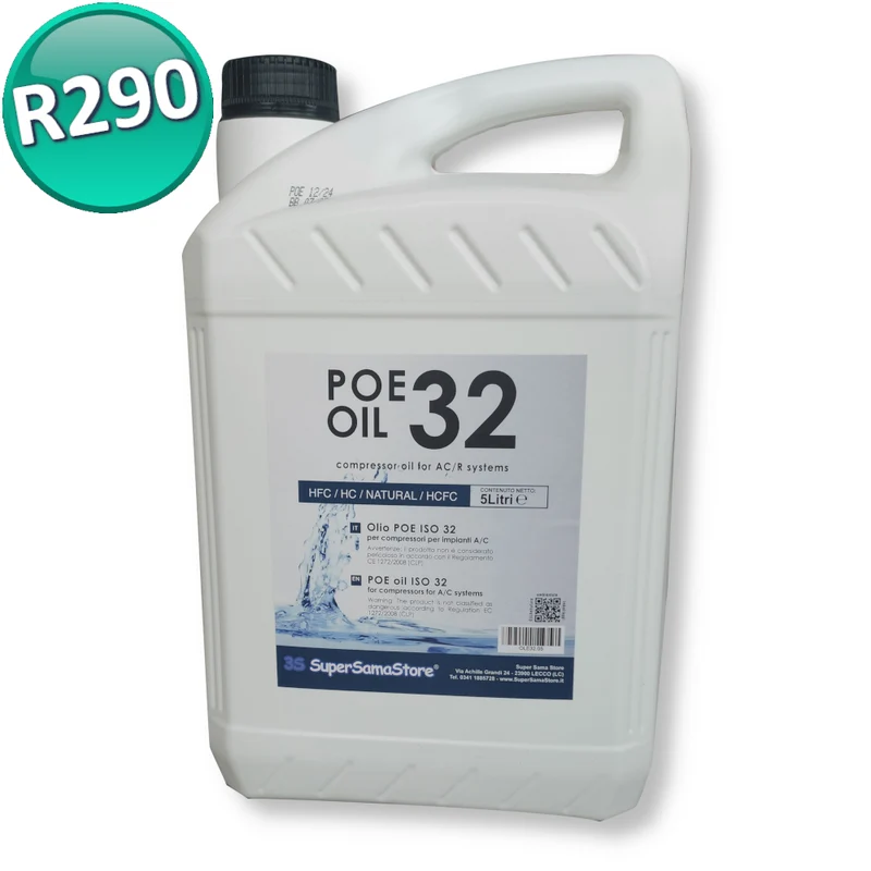 Huile de lubrification pour compresseur POE 32, bidon de 5 litres