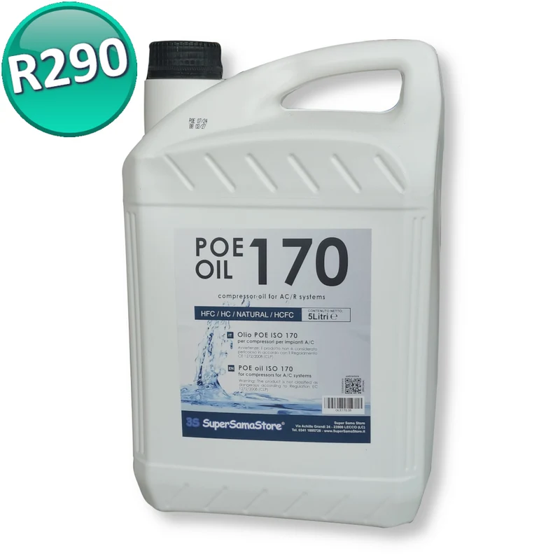 Huile de lubrification pour compresseur POE 170, bidon de 5 litres