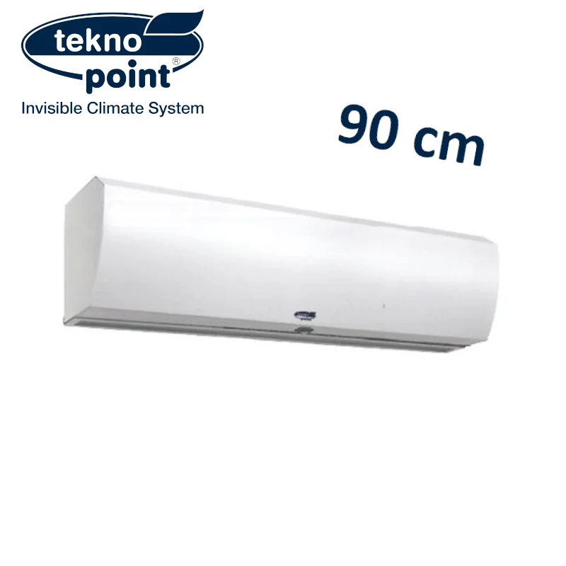 Rideau d'air centrifuge TEKNOPOINT avec télécommande, 90 cm. Débit d'air : 1020 m³/s