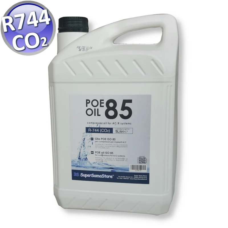 Huile de lubrification pour compresseur CO2 - R744 POE 85, bidon de 5 litres