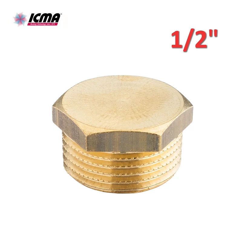 ICMA 237 - Bouchon mâle hexagonal en laiton 1/2''