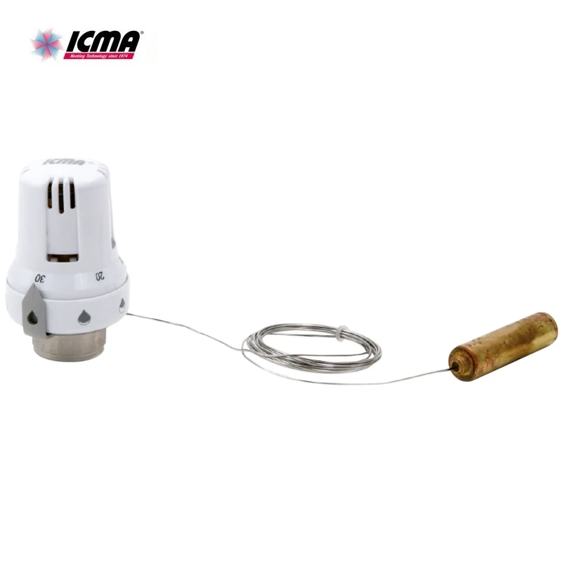 ICMA 995 - Tête thermostatique avec sonde déportée ? Plage de réglage : 20°-50°C