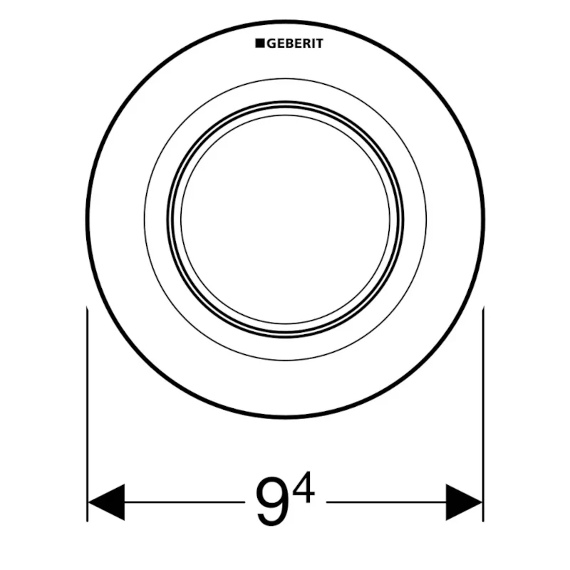Réservoir rond GEBERIT SIGMA 8 avec commande pneumatique intégrée