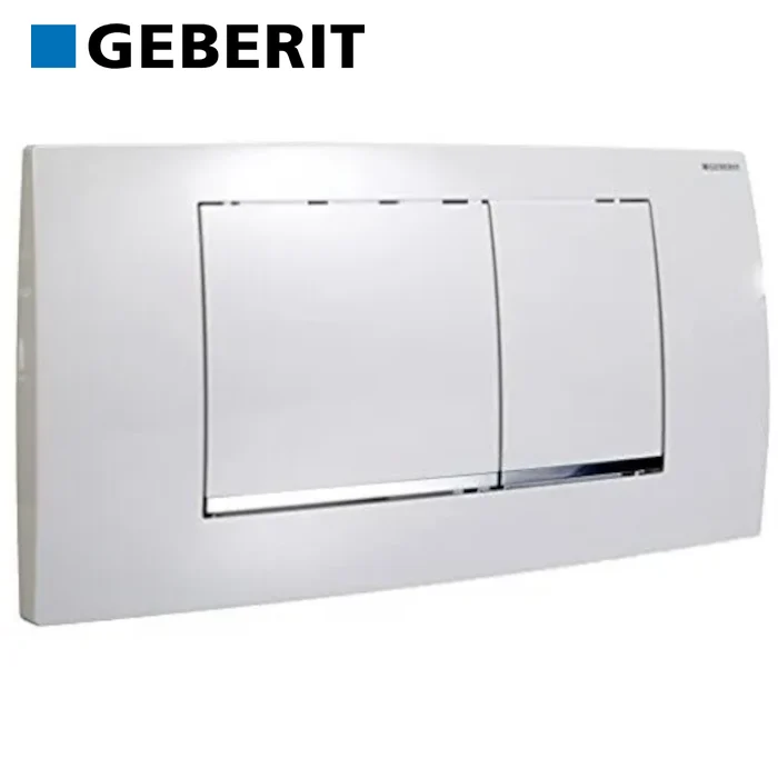 Plaque de commande GEBERIT TWINLINE 30 blanche - chrome poli 115.899.KJ.1